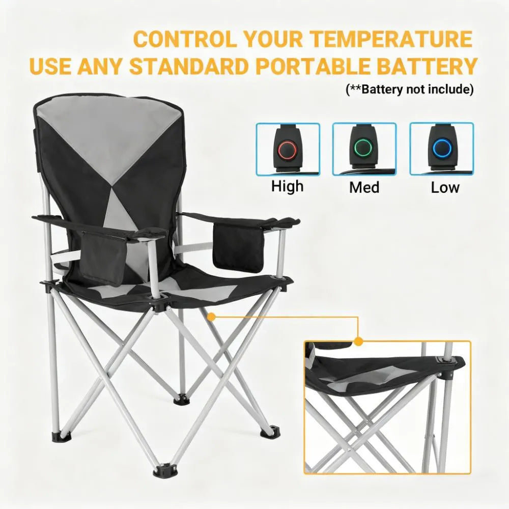 Never Shiver Again! Heated Chair with 10-Hour Battery Life